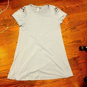 Blue t-shirt dress